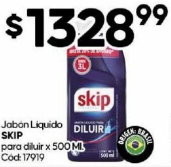 Diarco Jabón Líquido SKip 500ml oferta