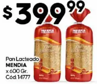Diarco Pan Lacteado Mendia 600g oferta