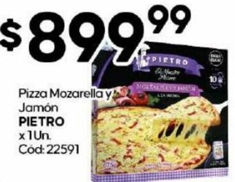 Diarco Pizza Mozarella y Jamón Pietro 1un oferta