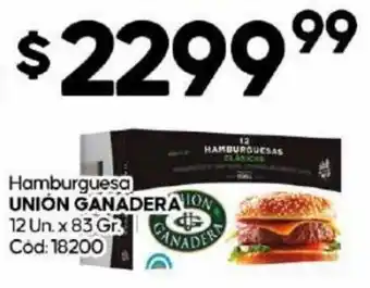 Diarco Hamburguesa Uninón Ganadera 12un x 83g oferta
