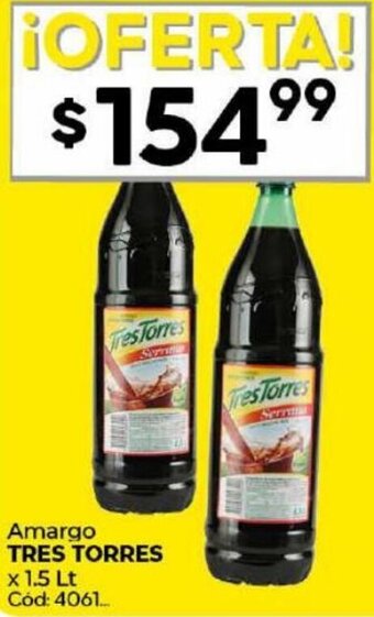 Diarco Amargo Tres Torres 1,5L oferta