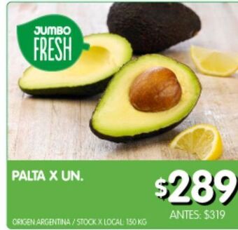 Jumbo Palta x un oferta