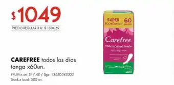Disco Carefree todos los días tanga x 60un oferta