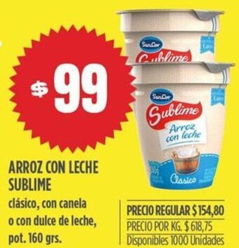 Supermercados Vea Arroz con Leche Sublime 160g oferta