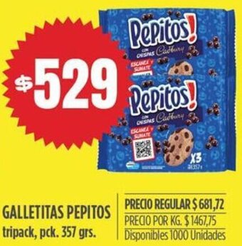 Supermercados Vea Galletitas Pepitos 357g oferta