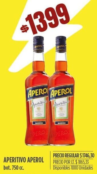 Supermercados Vea Aperitivo Aperol 750cc oferta