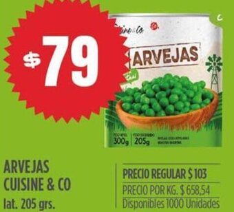 Supermercados Vea Arvejas Cuisine & Co 205g oferta