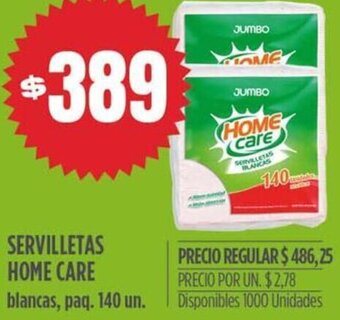 Supermercados Vea Servilletas Home Care 140un oferta