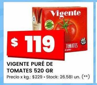 Changomas Vigente puré de tomates oferta