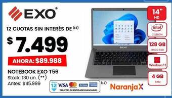 Changomas Notebook exo t56 oferta