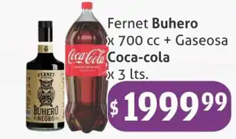 Gomez Pardo Fernet buhero + gaseosa coca-cola oferta