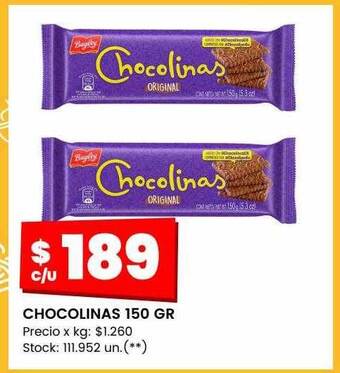 Changomas Chocolinas 150gr oferta