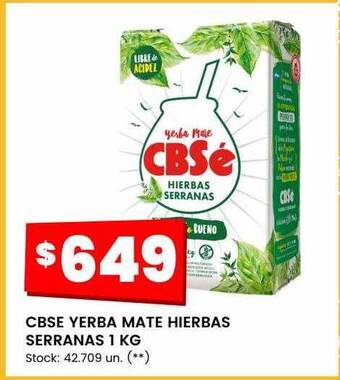 Changomas Cbse yerba mate hierbas serranas oferta