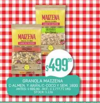 Supermercados Todo Granola maizena c-almen. y arán c-coco y sem. oferta