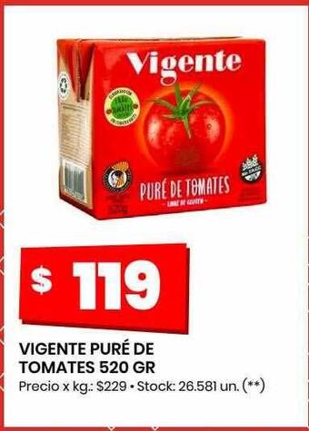 Changomas Vigente puré de tomates oferta