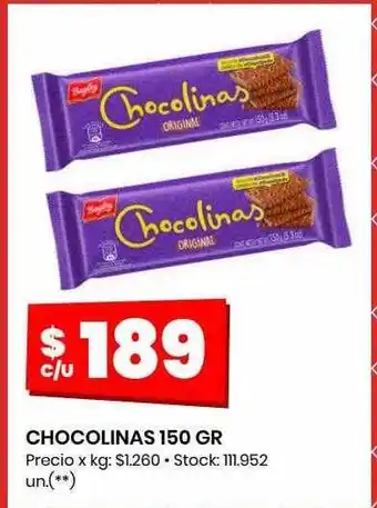 Changomas Chocolinas 150 gr oferta