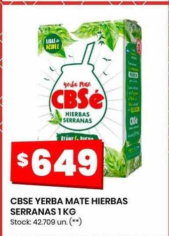 Changomas Cbse yerba mate hierbas serranas oferta