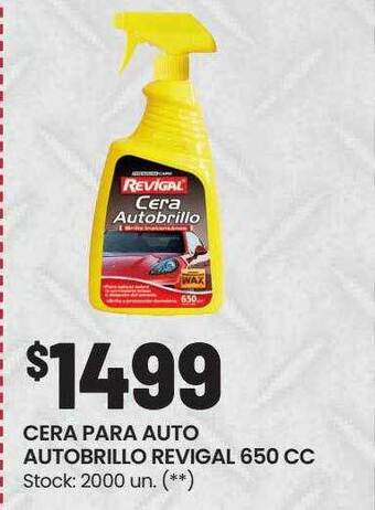 Changomas Cera para auto autobrillo revigal oferta