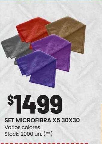 Changomas Set microfibra x5 30x30 oferta