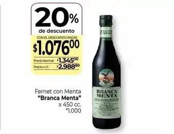 La Anonima Fernet con menta oferta