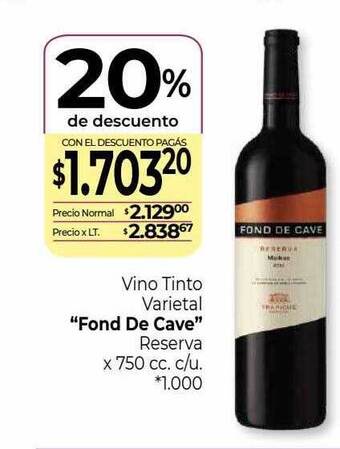 La Anonima Vino tinto varietal oferta