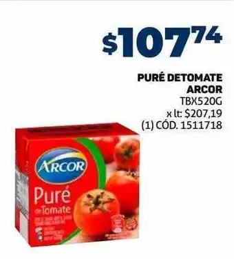 Makro Puré de tomate arcor oferta