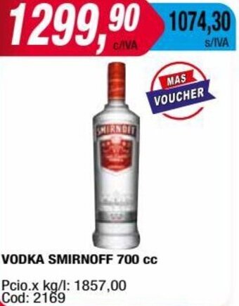 Maxiconsumo Vodka Smirnoff 700cc oferta
