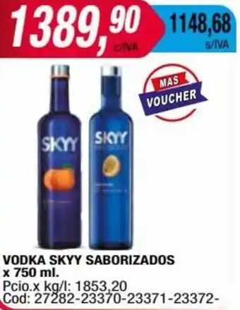 Maxiconsumo Vodka Skyy Saborizados 750ml oferta