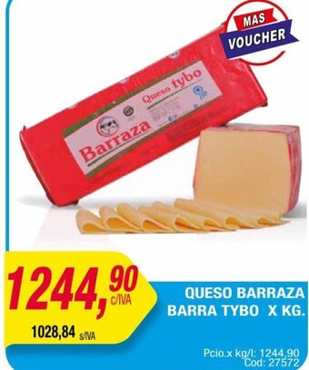 Maxiconsumo Queso Barraza Barra Tybo oferta