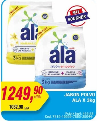 Maxiconsumo Jabon Polvo Ala 3kg oferta