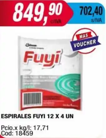 Maxiconsumo Espirales Fuji 12 x 4un oferta
