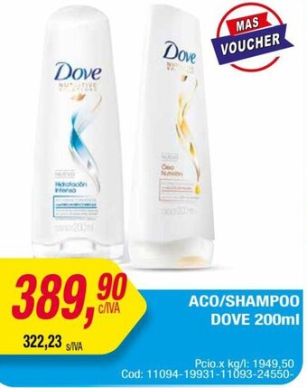 Maxiconsumo Aco/Shampoo Dove 200ml oferta