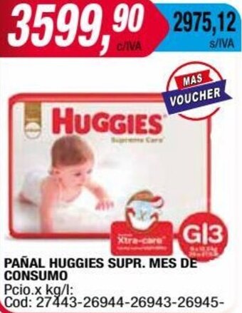 Maxiconsumo Pañal Huggies Supr. Mes de Consumo oferta