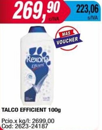 Maxiconsumo Talco Efficient 100g oferta