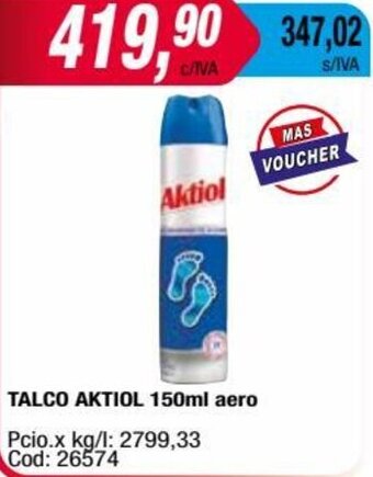 Maxiconsumo Talco Aktiol 150ml Aero oferta