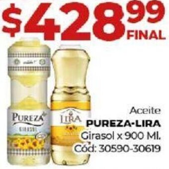 Diarco Aceite Pureza-Lira Girasol 900ml oferta