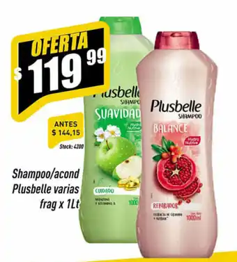 Supermercados Comodin Plusbelle Shampoo/acond varias frag x 1Lt oferta