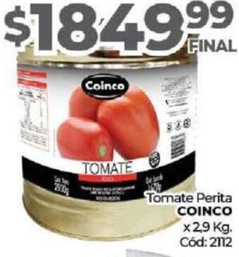 Diarco Tomate Perita Coinco 2,9kg oferta