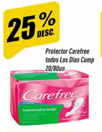 Supermercados Comodin Carefree Protector todos Los Dias Comp 20/80un oferta