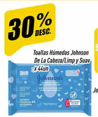 Supermercados Comodin Johnson Toallas Húmedas De La Cabeza/Limp y Suav x 44un oferta