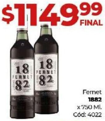 Diarco Fernet 1882 750ml oferta