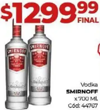 Diarco Vodka Smirnoff 700ml oferta