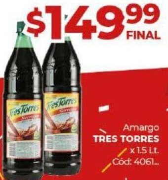Diarco Amargo Tres Torres 1,5L oferta
