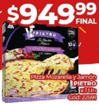 Diarco Pizza Mozarella y Jamón Pietro 1un oferta