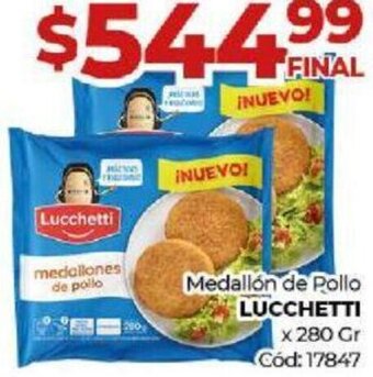 Diarco Medallón de Pollo Lucchetti 280g oferta