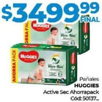 Diarco Pañales Huggies Active Sec Ahorrapack oferta