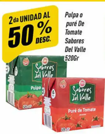 Supermercados Comodin Sabores del Valle Pulpa o puré De Tomate 520gr oferta
