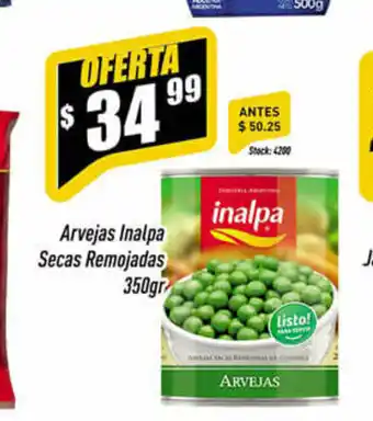 Inalpa Arvejas Secas Remojadas 350gr