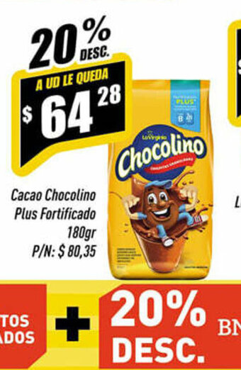 Supermercados Comodin Cacao Chocolino Plus Fortificado 180gr oferta