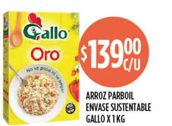 Supermercados Toledo Gallo Arroz Parboil Envase Sustentable x 1kg oferta